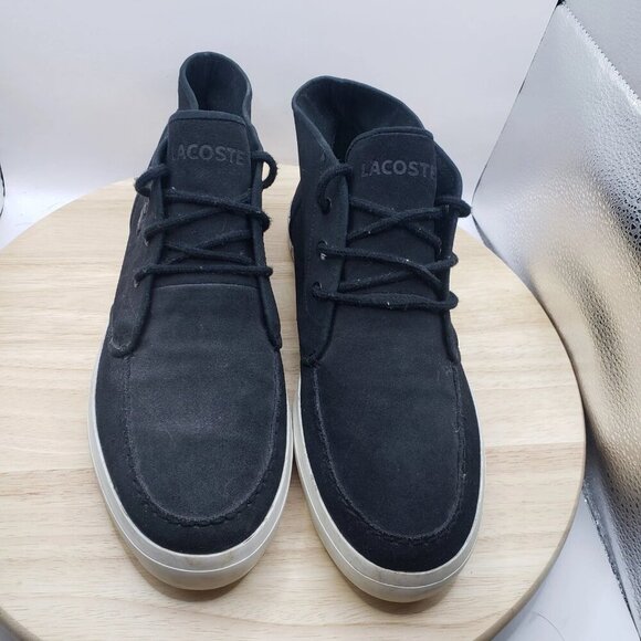 Shoes Universal Men siz 11 Lacoste Sevrin Mid 732CAM0087024 Black - Picture 2 of 6